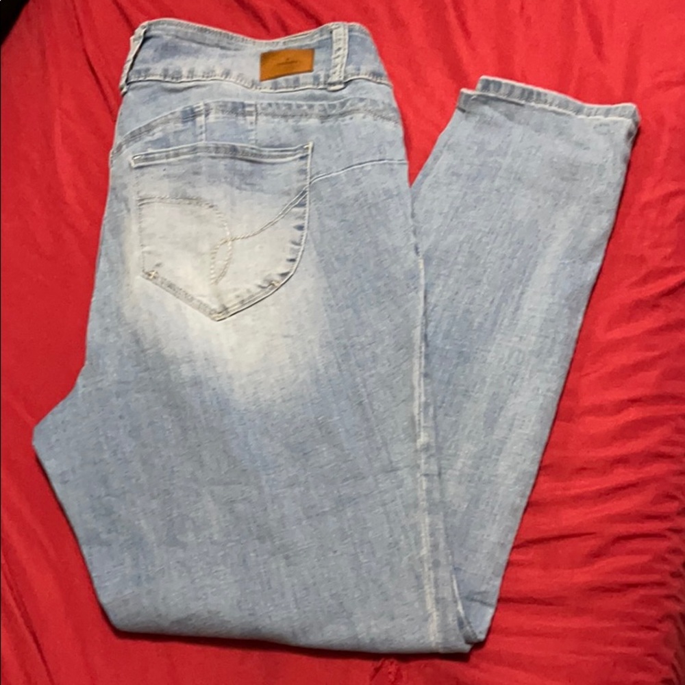 Light blue skinny jeans